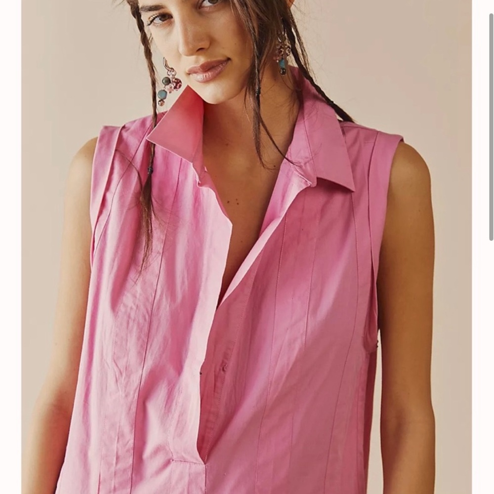 Free People Sleeveless Pink Mini Dress - Picture 3 of 5